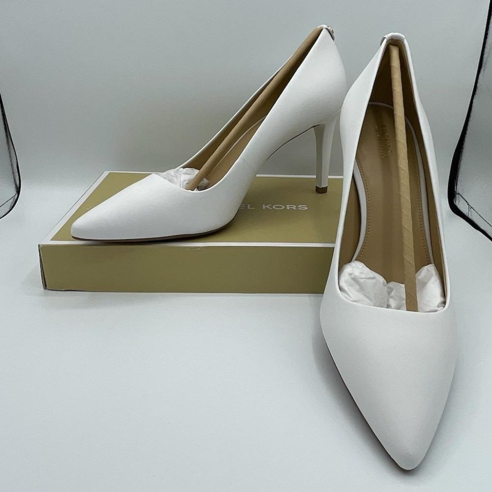 Michael Kors White Leather Pumps